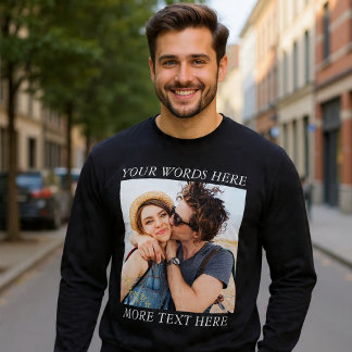 Custom Photo and Text Sweatshirt
