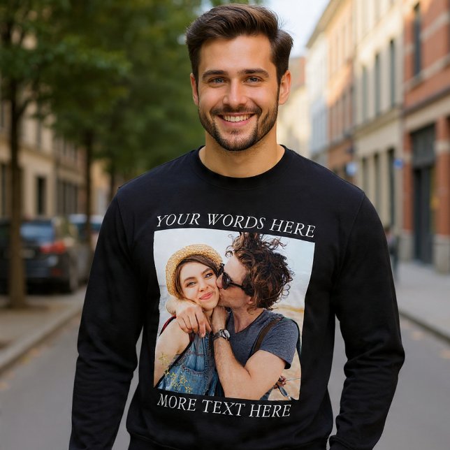 Custom Photo and Text Sweatshirt (Creator Uploaded)