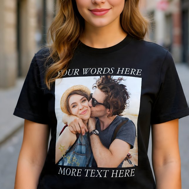 Custom Photo and Text T-Shirt (Creator Uploaded)