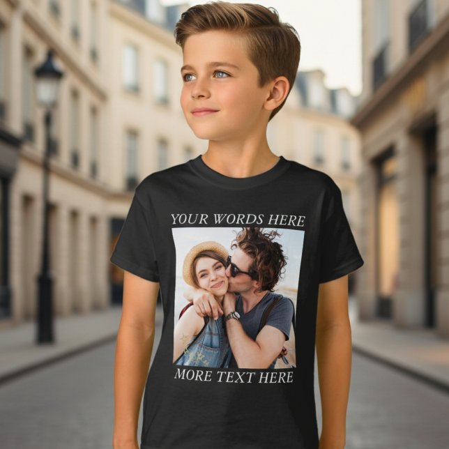 Custom Photo and Text T-Shirt (Creator Uploaded)