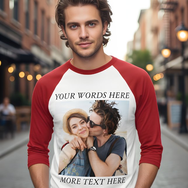 Custom Photo and Text T-Shirt (Creator Uploaded)