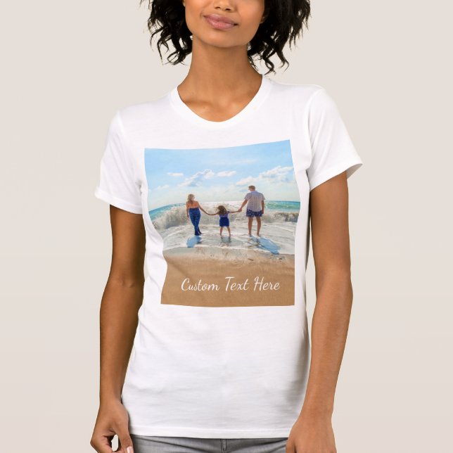Custom Photo and Text T-Shirt - Your Own Design  (Front)