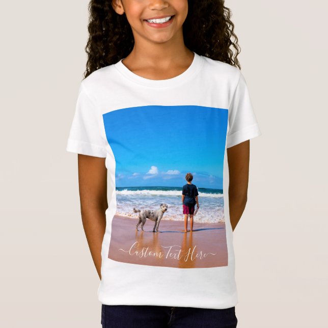 Custom Photo and Text T-Shirt Your Own Design (Front)