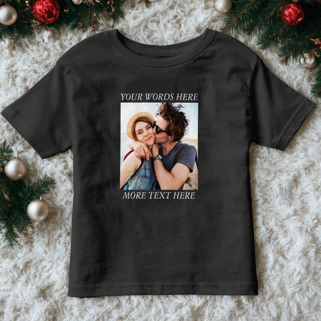 Custom Photo and Text Toddler T-shirt (Creator Uploaded)