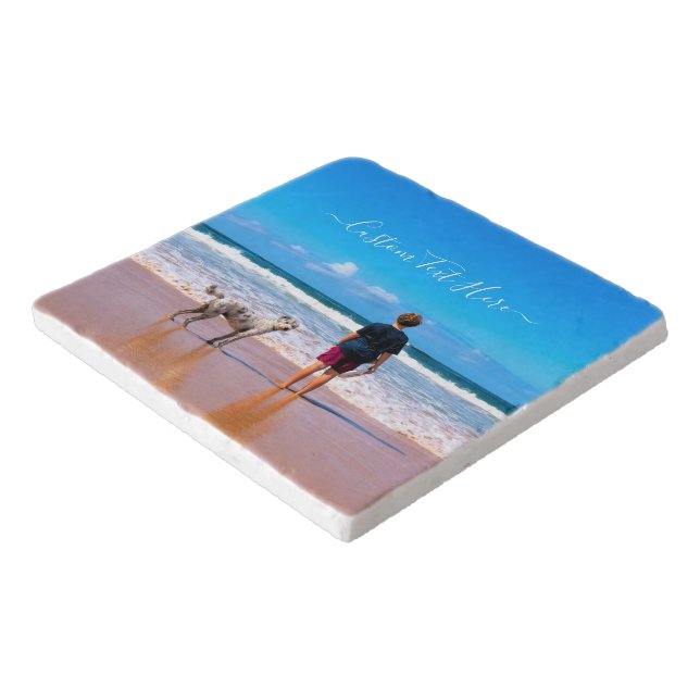 Custom Photo and Text Trivet Your Own Design (Corner)