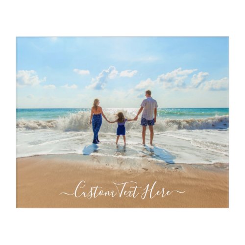 Custom Photo and Text _ Unique Your Own Design _   Acrylic Print