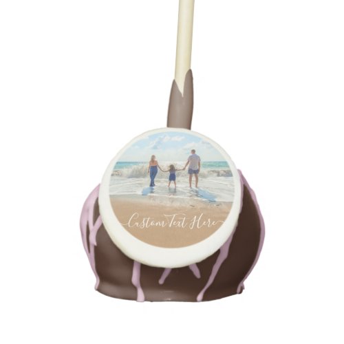 Custom Photo and Text _ Unique Your Own Design  Cake Pops