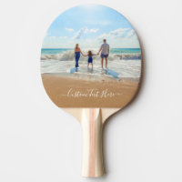 Custom Photo and Text - Unique Your Own Design -   Ping Pong Paddle