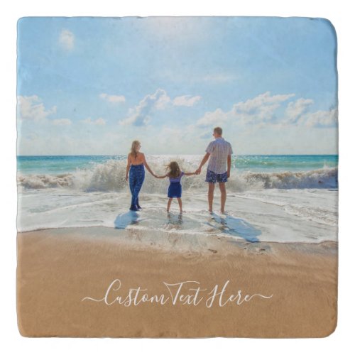 Custom Photo and Text _ Unique Your Own Design  Trivet