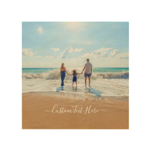 Custom Photo and Text - Unique Your Own Design - Wood Wall Art