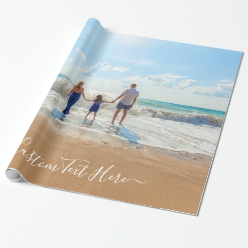 Custom Photo and Text _ Unique Your Own Design _   Wrapping Paper
