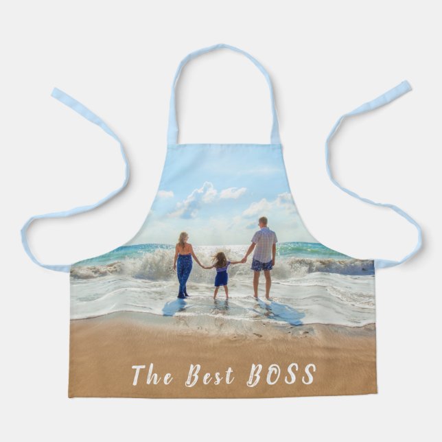 Custom Photo and Text Your Design - The Best BOSS Apron (Front)