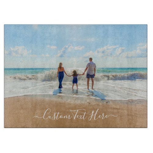 Custom Photo and Text Your Design The Best Family Cutting Board