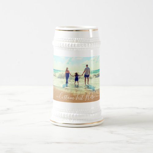 Custom Photo and Text Your Own Design Beer Stein