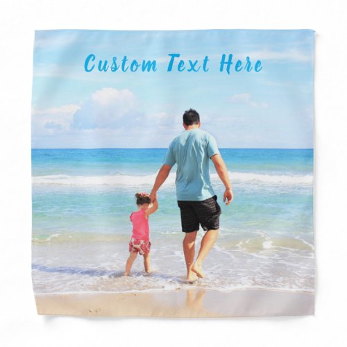 Custom Photo and Text _ Your Own Design _ Best DAD Bandana