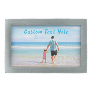 Custom Photo and Text - Your Own Design - Best DAD Belt Buckle