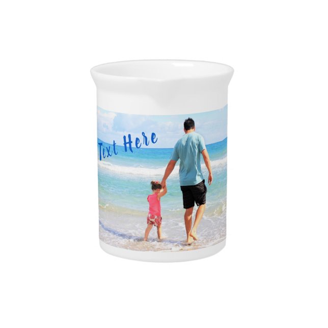 Custom Photo and Text - Your Own Design - Best DAD Beverage Pitcher (Front)