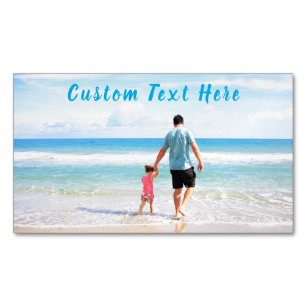 Custom Photo and Text - Your Own Design - Best DAD Business Card Magnet