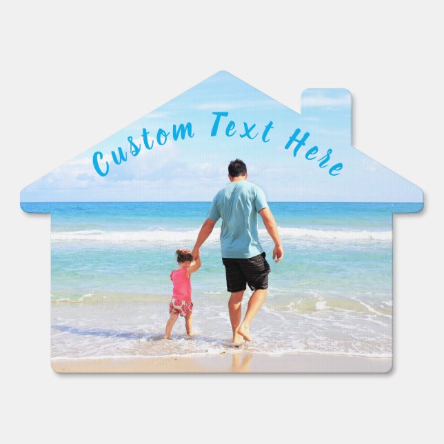 Custom Photo and Text - Your Own Design - Best DAD Sign (Front)