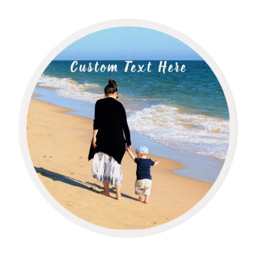 Custom Photo and Text _ Your Own Design _ Best MOM Edible Frosting Rounds