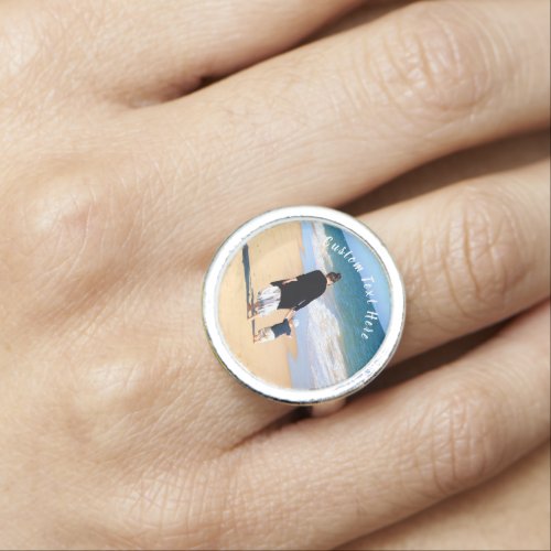 Custom Photo and Text _ Your Own Design _ Best MOM Ring