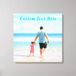 Custom Photo and Text Your Own Design Canvas Print