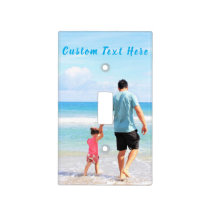 Custom Photo and Text - Your Own Design - Cute Light Switch Cover