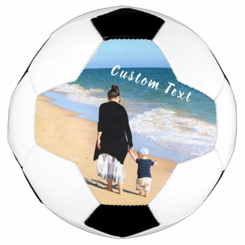 Custom Photo and Text _ Your Own Design _ Cute Soccer Ball