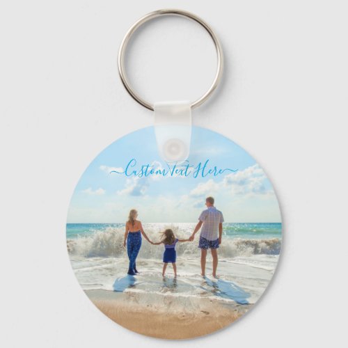 Custom Photo and Text _ Your Own Design _ Family Keychain