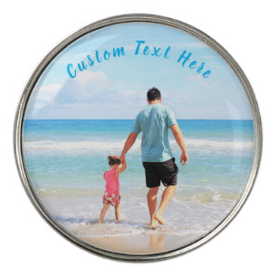 Custom Photo and Text - Your Own Design - For Dad Golf Ball Marker