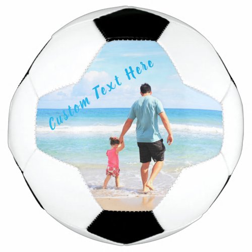 Custom Photo and Text _ Your Own Design _ For Dad Soccer Ball