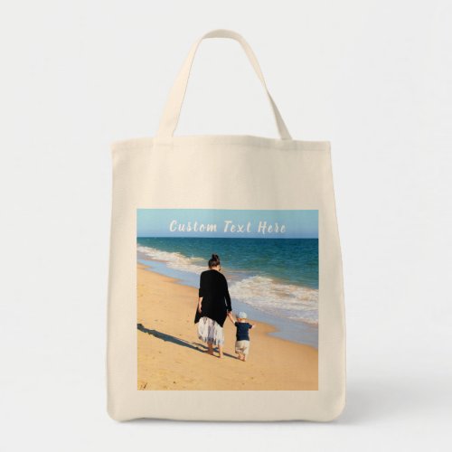 Custom Photo and Text _ Your Own Design _ For Mom Tote Bag