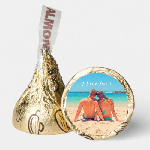 Custom Photo and Text Your Own Design _ I Love You Hersheys Kisses