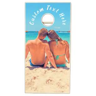 Custom Photo and Text - Your Own Design - Love Cornhole Set