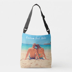Custom Photo and Text - Your Own Design - Love Crossbody Bag