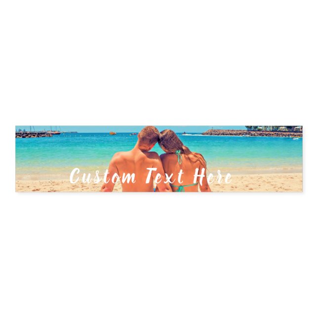 Custom Photo and Text - Your Own Design - Love Napkin Bands (Unfolded)