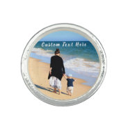 Custom Photo And Text - Your Own Design - Mom  Ring at Zazzle