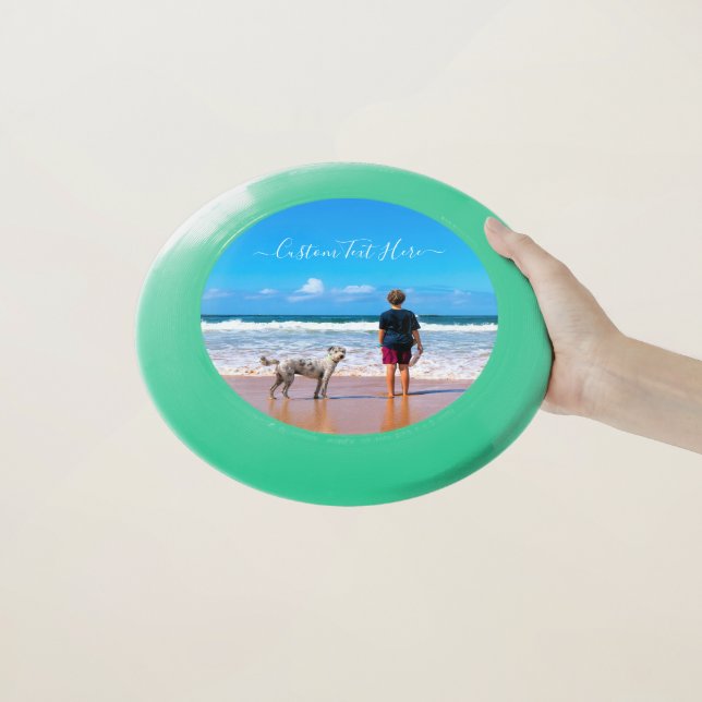 Custom Photo and Text - Your Own Design - My Dog Wham-O Frisbee (In Hand)