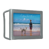 Custom Photo and Text - Your Own Design - My Pet   Belt Buckle (Front Left)