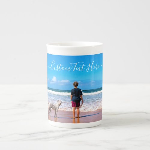 Custom Photo and Text _ Your Own Design _ My Pet   Bone China Mug