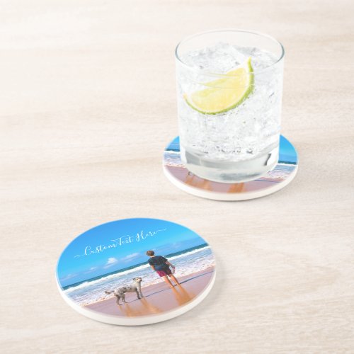 Custom Photo and Text _ Your Own Design _ My Pet   Coaster