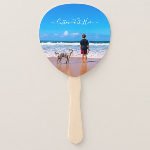 Custom Photo and Text _ Your Own Design _ My Pet   Hand Fan