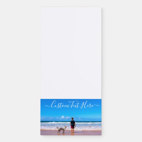 Custom Photo and Text _ Your Own Design _ My Pet   Magnetic Notepad