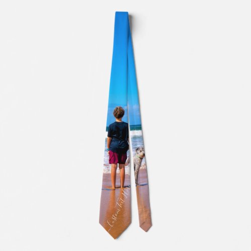 Custom Photo and Text _ Your Own Design _ My Pet   Neck Tie