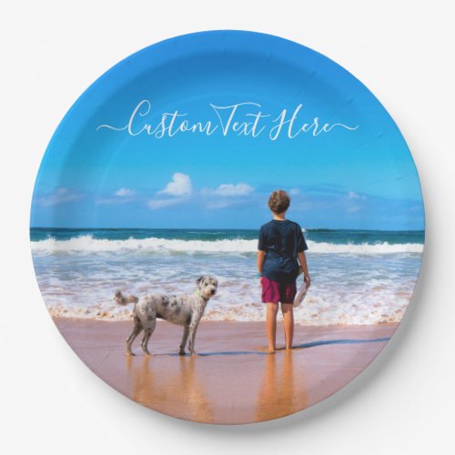 Custom Photo and Text _ Your Own Design _ My Pet   Paper Plates