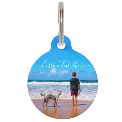 Custom Photo and Text _ Your Own Design _ My Pet Pet ID Tag