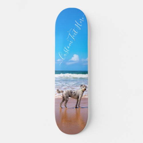 Custom Photo and Text _ Your Own Design _ My Pet   Skateboard