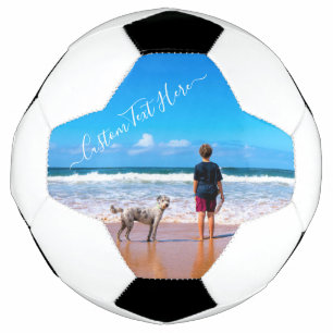 Custom Photo and Text - Your Own Design - My Pet   Soccer Ball