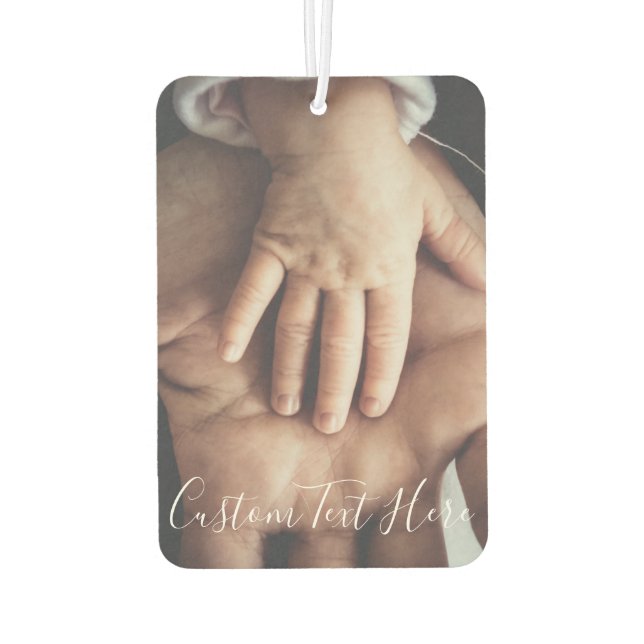 Custom Photo and Text Your Own Design Personalized Air Freshener (Back)