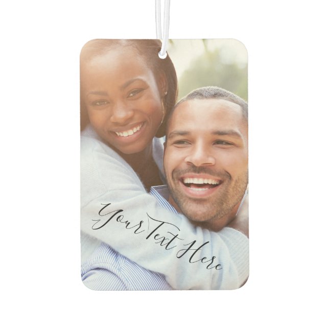 Custom Photo and Text Your Own Design - Romantic - Air Freshener (Back)
